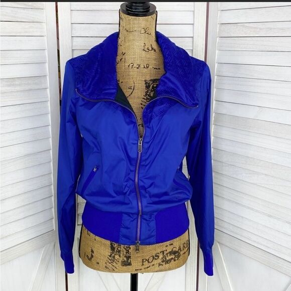 Nike Hidden Hood Dual Direction Zipper Jacket Blue Small - Picture 1 of 14